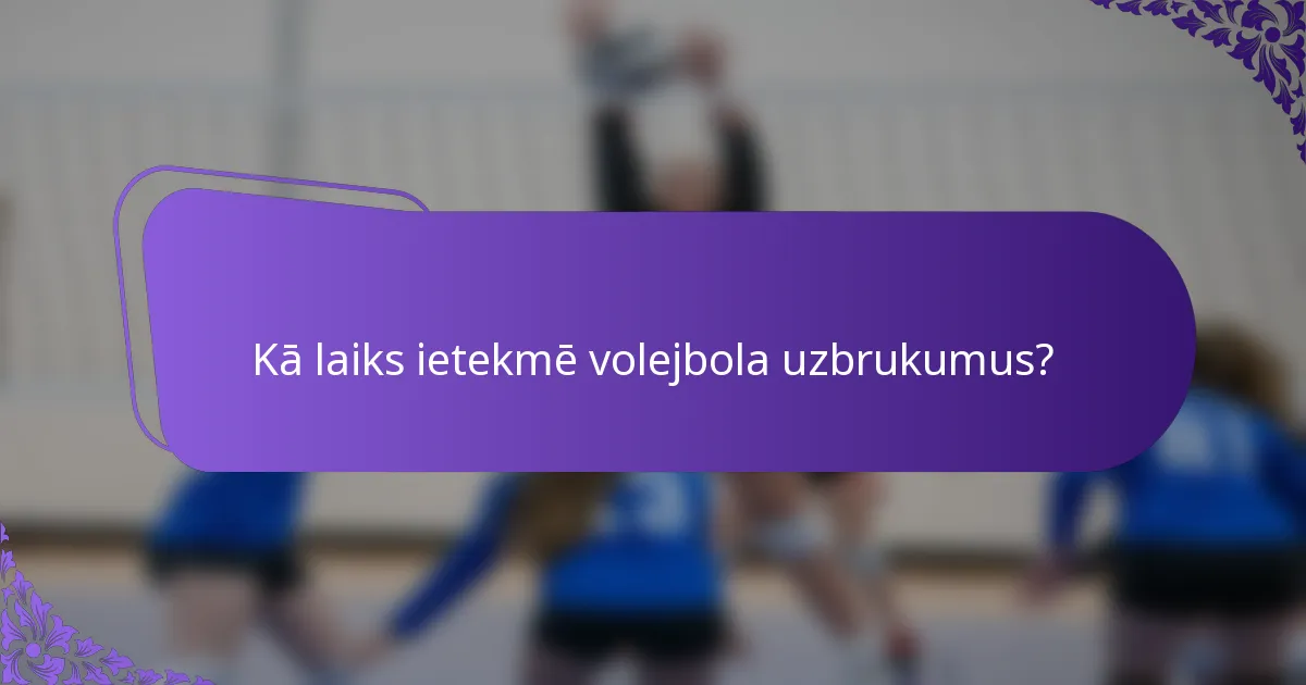 Kā laiks ietekmē volejbola uzbrukumus?