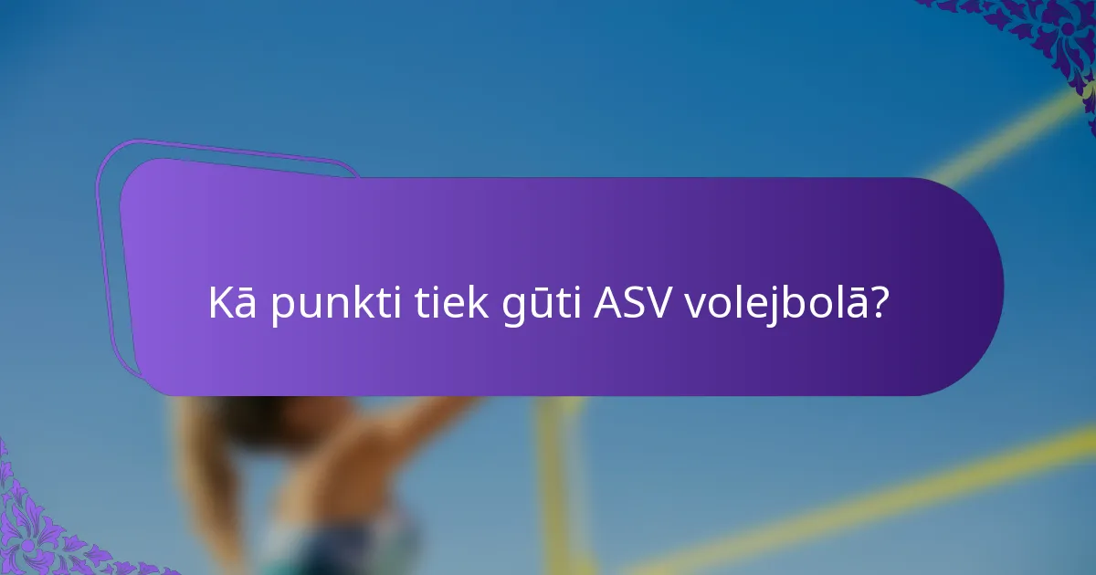 Kā punkti tiek gūti ASV volejbolā?