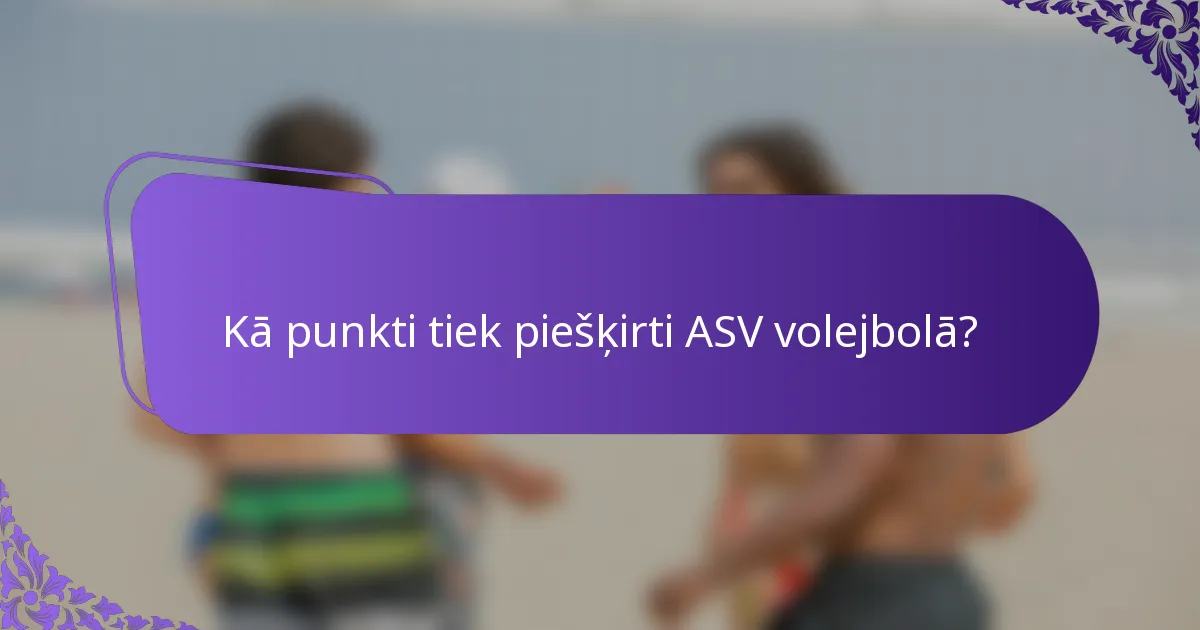 Kā punkti tiek piešķirti ASV volejbolā?