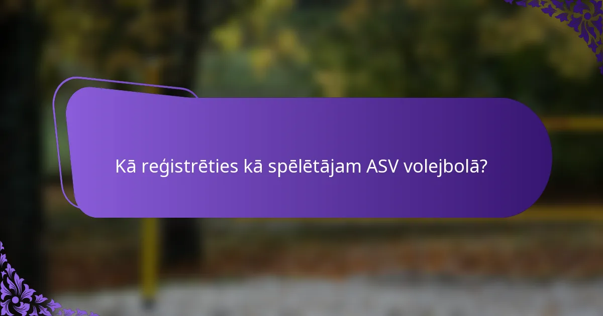 Kā reģistrēties kā spēlētājam ASV volejbolā?