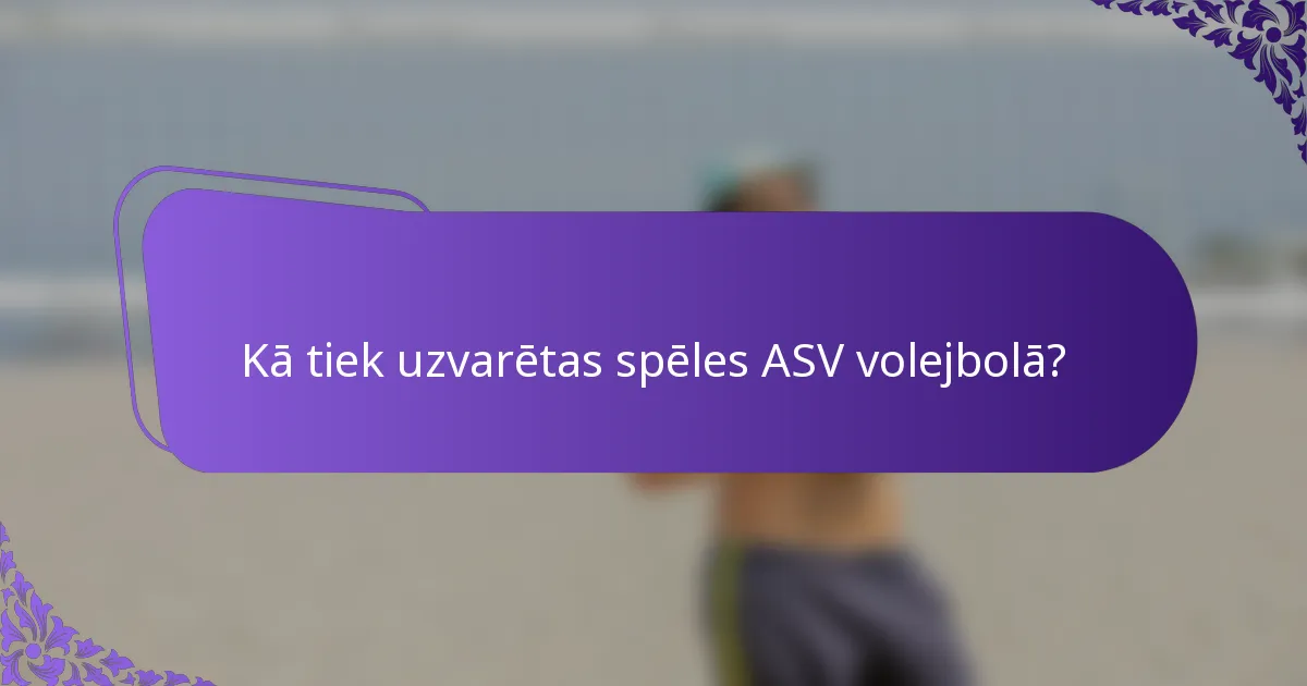 Kā tiek uzvarētas spēles ASV volejbolā?