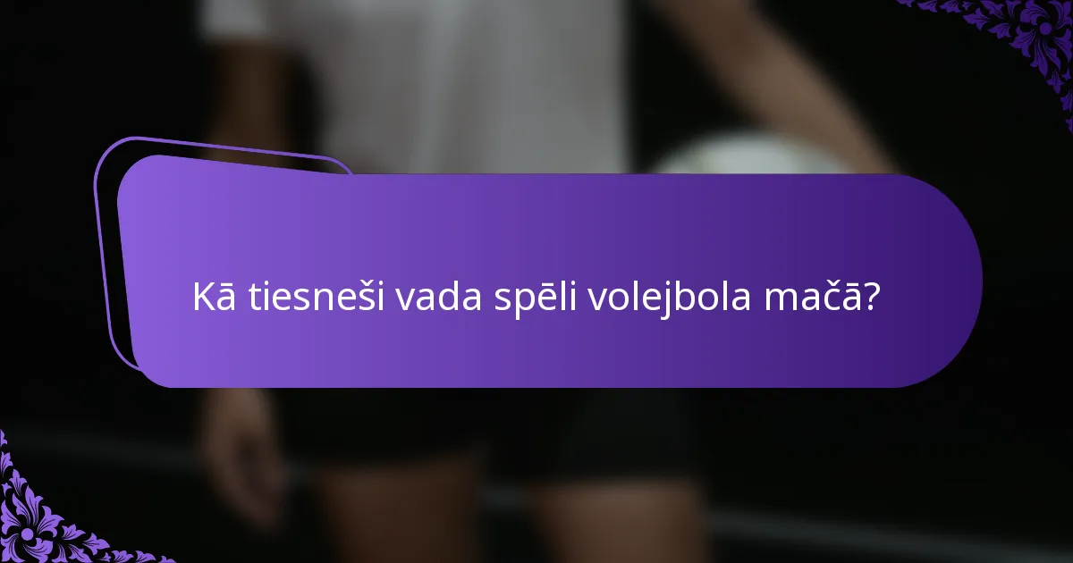 Kā tiesneši vada spēli volejbola mačā?